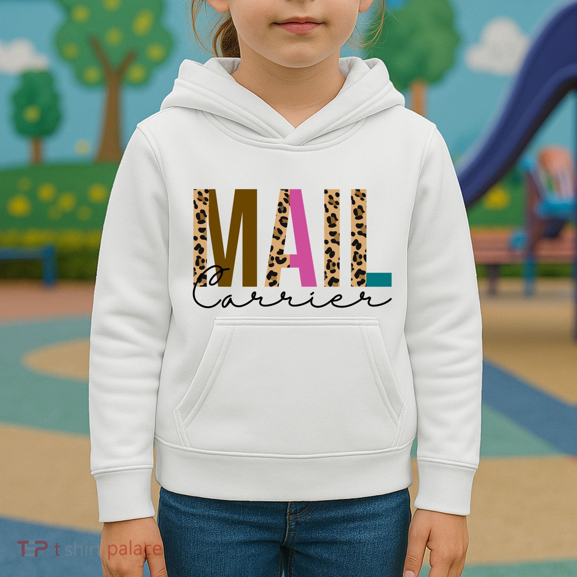 Mail Carrier Leopard Cute Gift Kids Hoodie