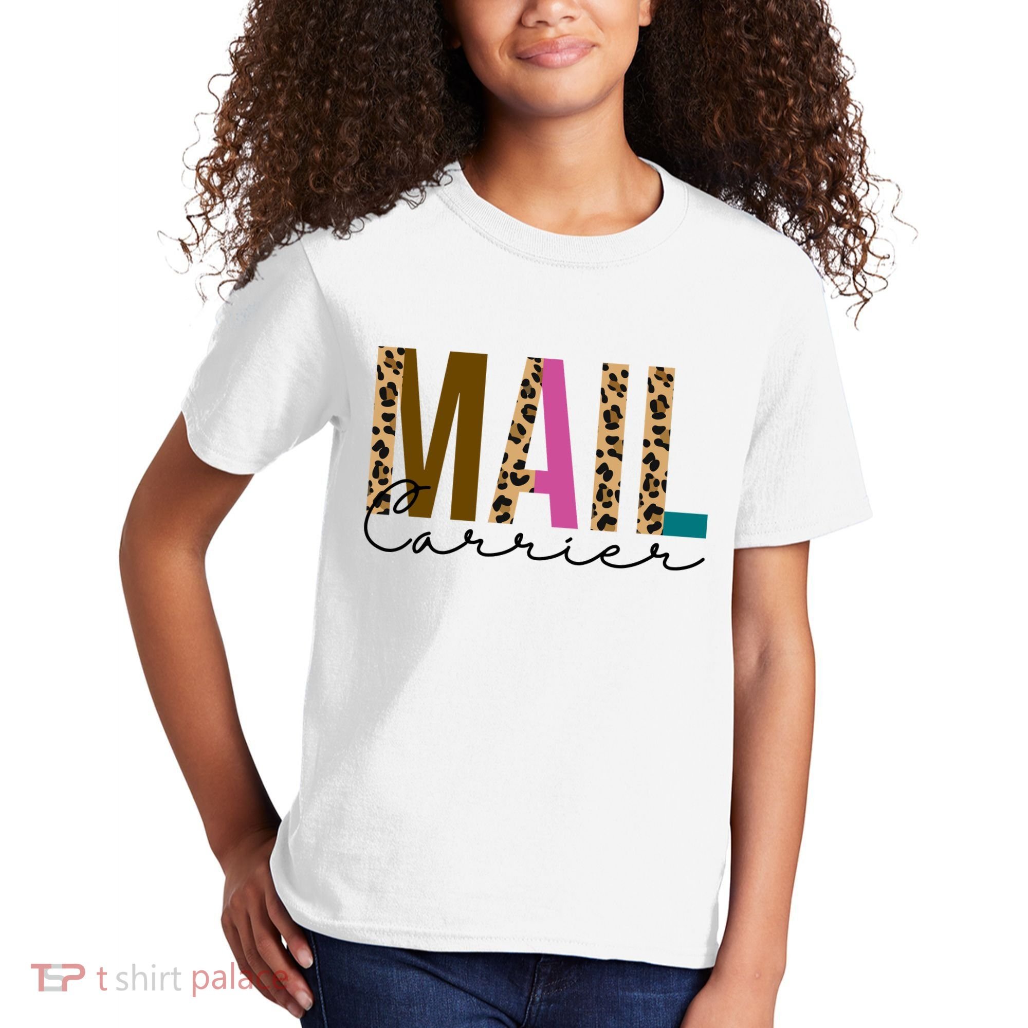 Mail Carrier Leopard Cute Gift Kids T-Shirt