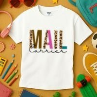 Mail Carrier Leopard Cute Gift Kids T-Shirt thumb 3