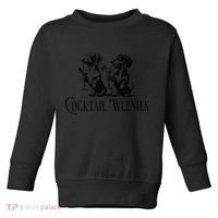 Martini Cocktail Lover Dachshund Cocktail Weenies Dachshund Gift Toddler Sweatshirt thumb 0