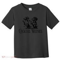 Martini Cocktail Lover Dachshund Cocktail Weenies Dachshund Gift Toddler T-Shirt thumb 0