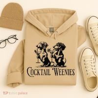 Martini Cocktail Lover Dachshund Cocktail Weenies Dachshund Gift Hoodie thumb 4