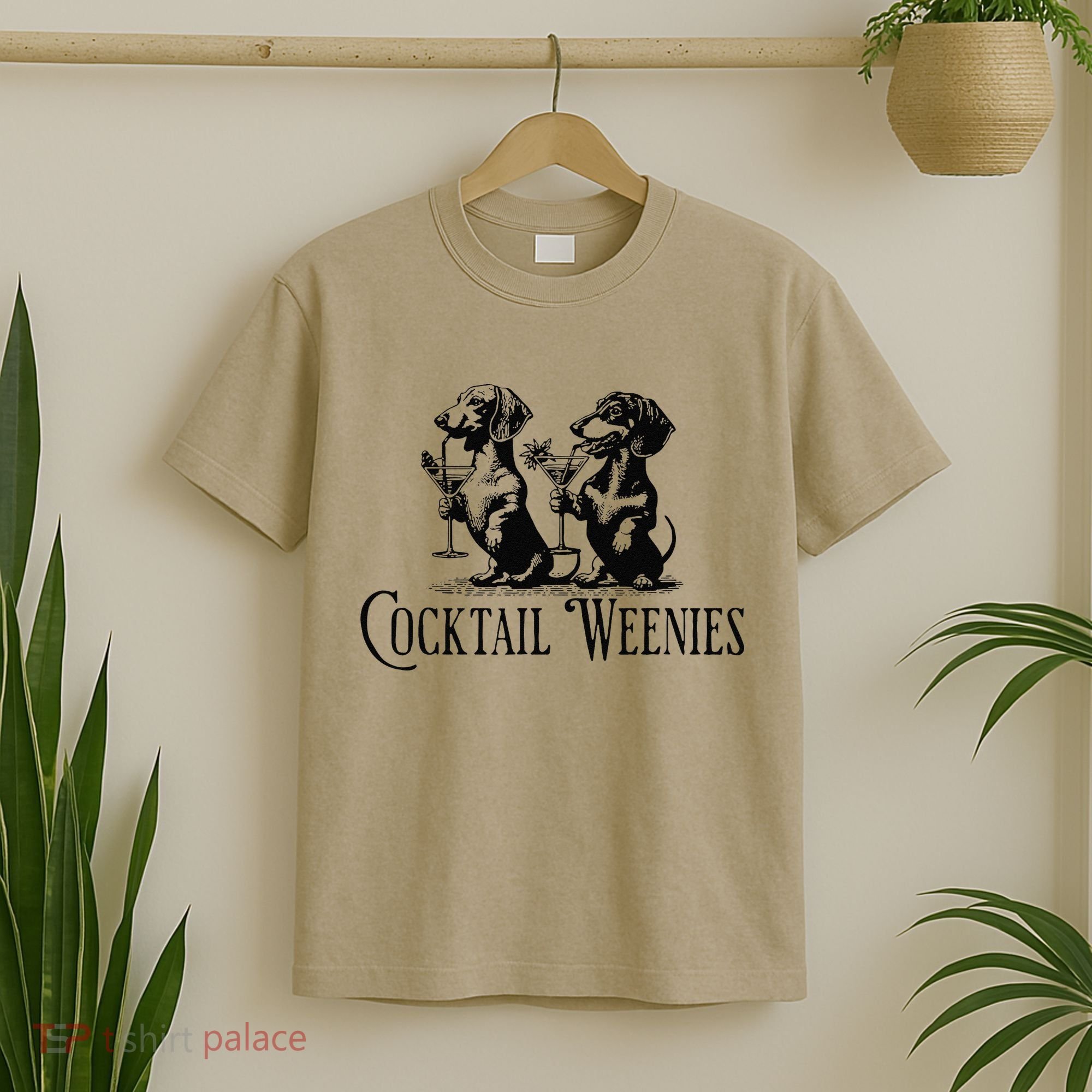 Martini Cocktail Lover Dachshund Cocktail Weenies Dachshund Gift T-Shirt
