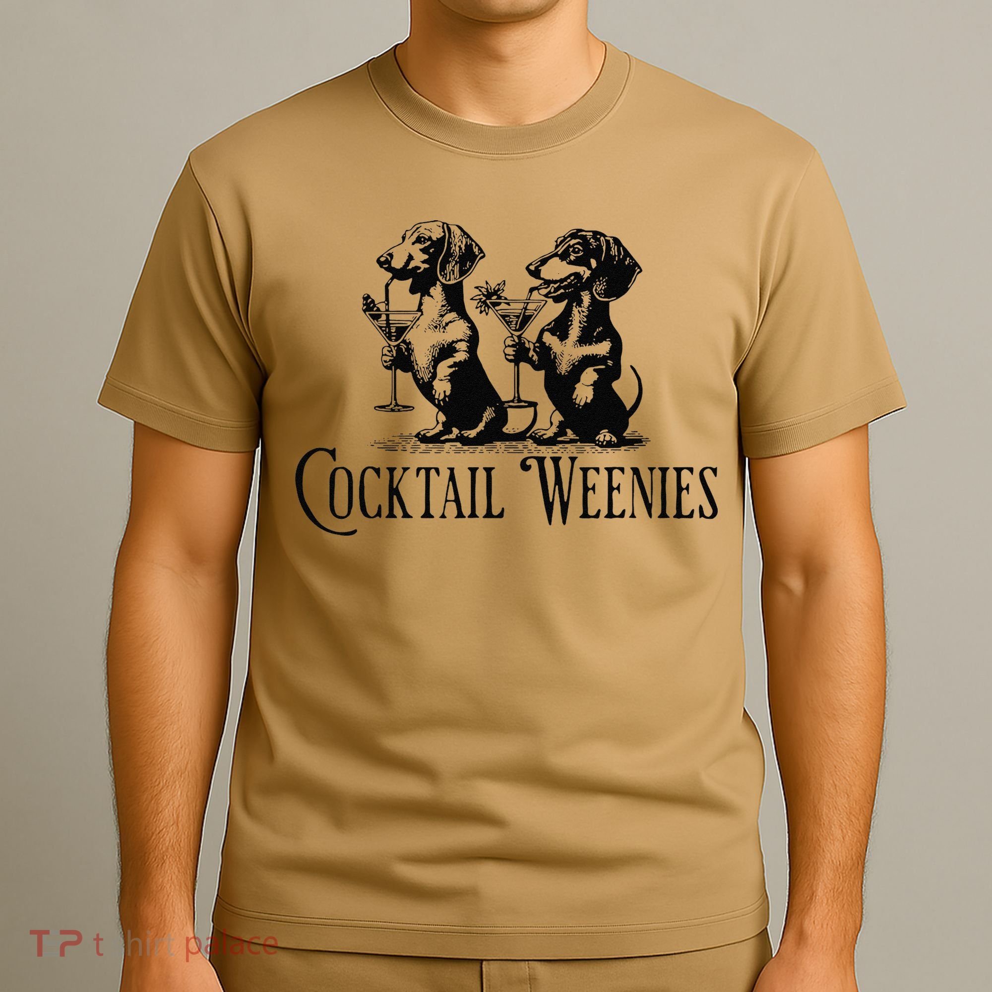 Martini Cocktail Lover Dachshund Cocktail Weenies Dachshund Gift T-Shirt