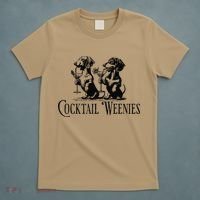 Martini Cocktail Lover Dachshund Cocktail Weenies Dachshund Gift T-Shirt thumb 5
