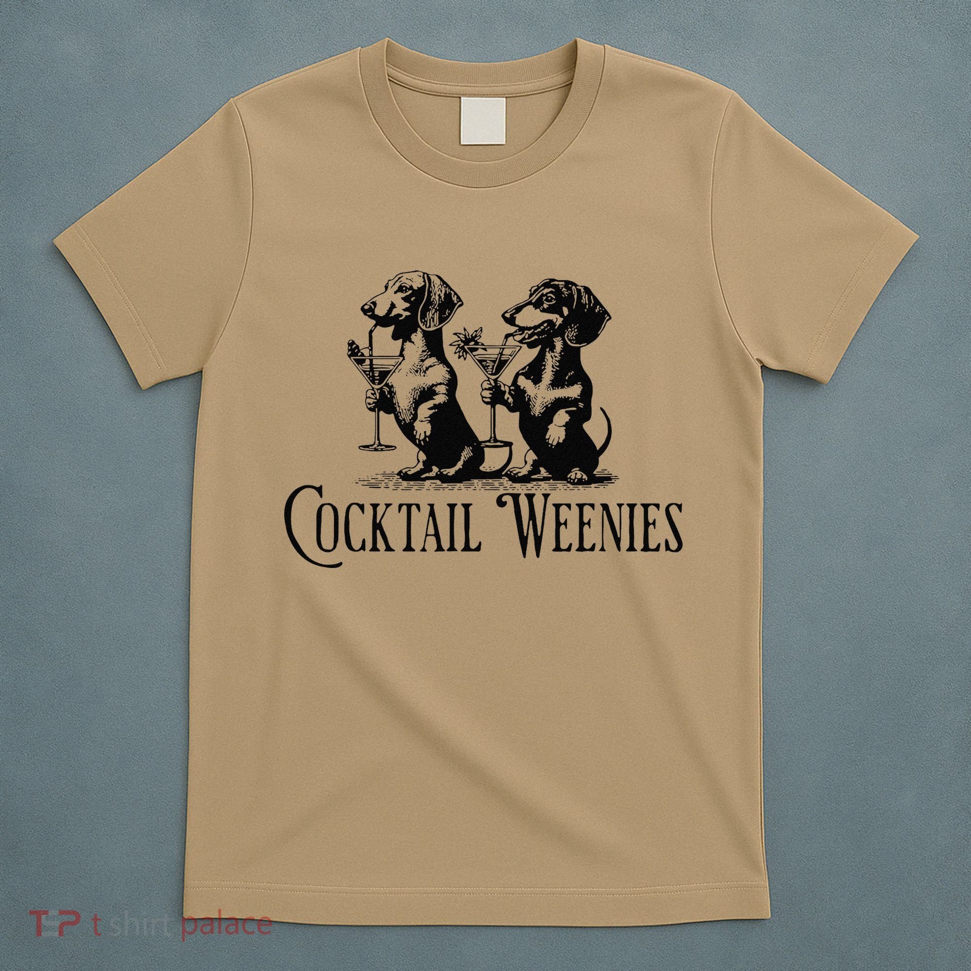 Martini Cocktail Lover Dachshund Cocktail Weenies Dachshund Gift T-Shirt