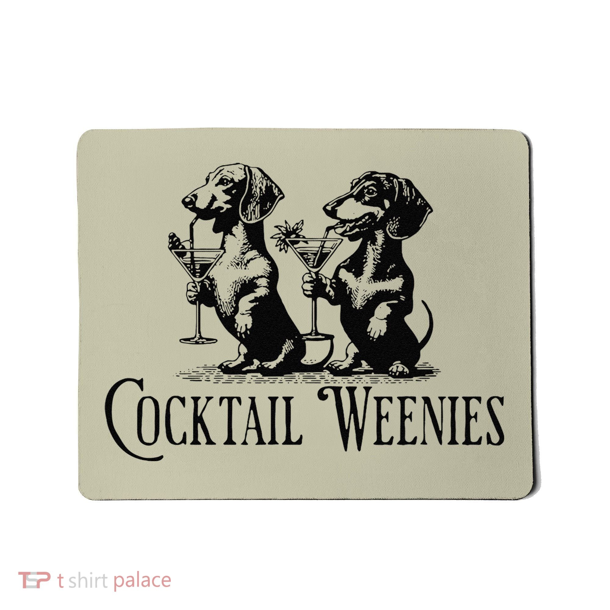 Martini Cocktail Lover Dachshund Cocktail Weenies Dachshund Gift Mousepad
