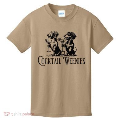 Martini Cocktail Lover Dachshund Cocktail Weenies Dachshund Gift Kids T-Shirt