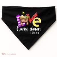 Merry Christmas Love Came Down Luke-211 Thanksgiving Jesus USA-Made Doggie Bandana thumb 0