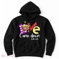 Merry Christmas Love Came Down Luke-211 Thanksgiving Jesus Hoodie thumb 0