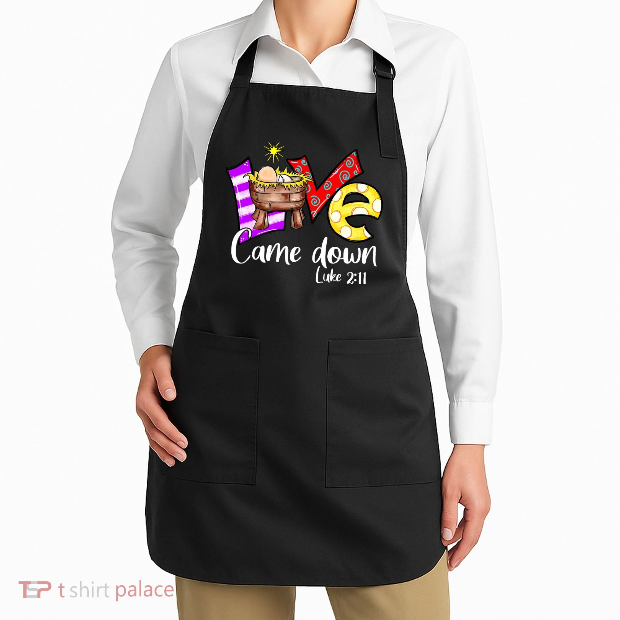 Merry Christmas Love Came Down Luke-211 Thanksgiving Jesus Apron