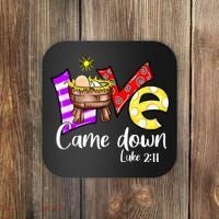 Merry Christmas Love Came Down Luke-211 Thanksgiving Jesus Coaster thumb 0
