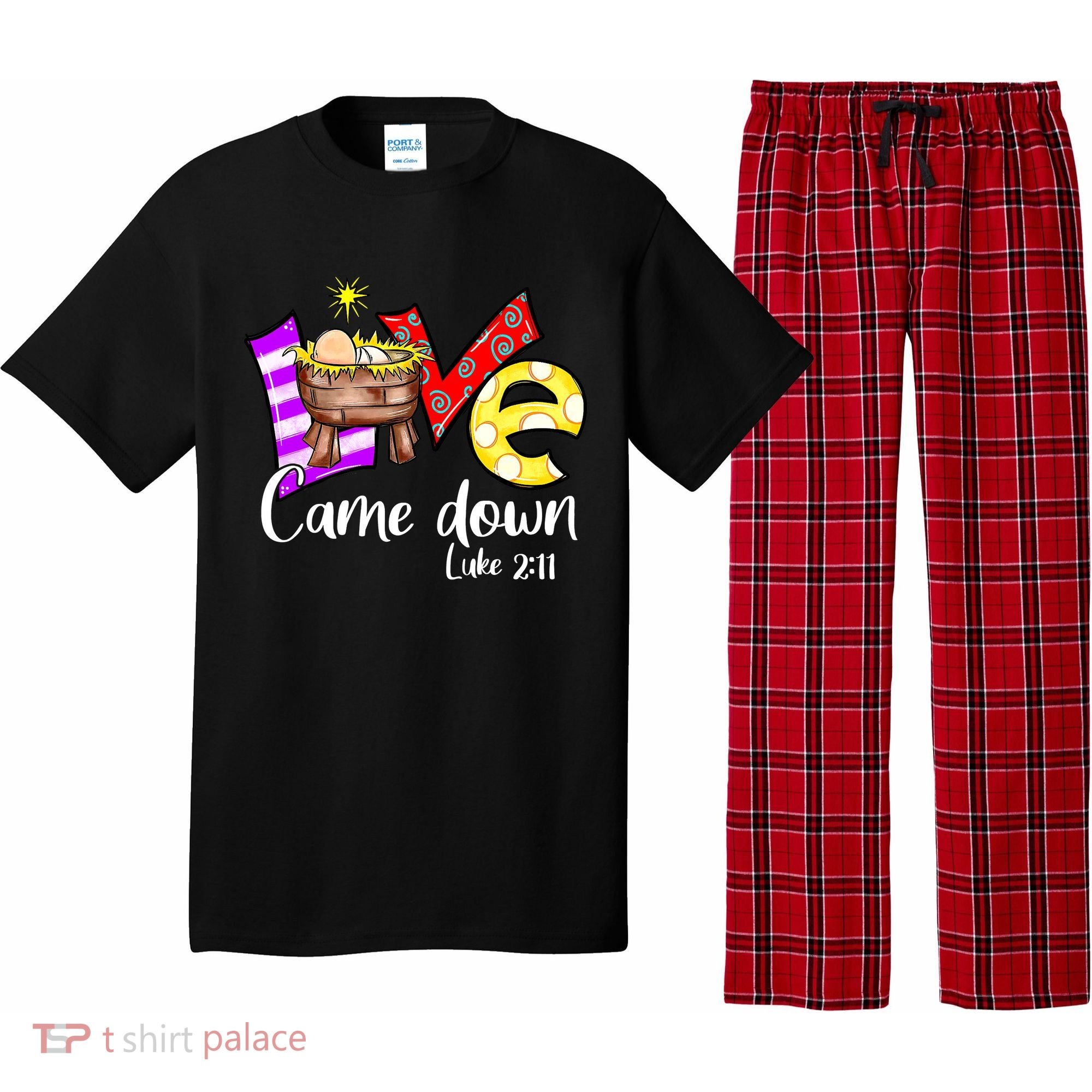 Merry Christmas Love Came Down Luke-211 Thanksgiving Jesus Pajama Set