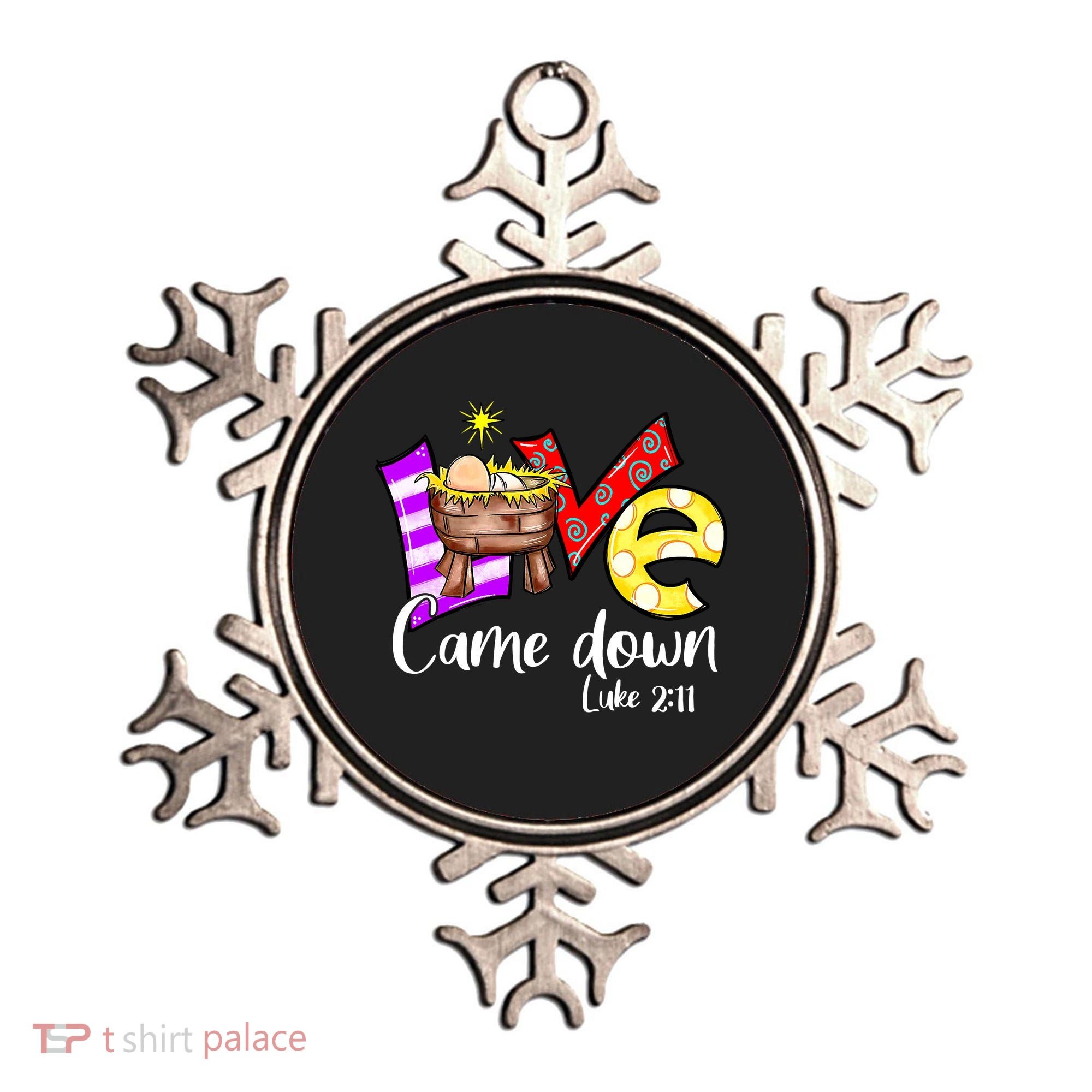 Merry Christmas Love Came Down Luke-211 Thanksgiving Jesus Ornament