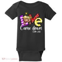 Merry Christmas Love Came Down Luke-211 Thanksgiving Jesus Baby Bodysuit thumb 0