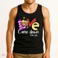 Merry Christmas Love Came Down Luke-211 Thanksgiving Jesus Tank Top thumb 3