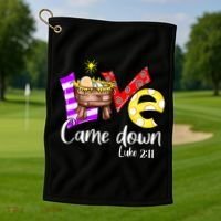 Merry Christmas Love Came Down Luke-211 Thanksgiving Jesus Golf Towel thumb 1