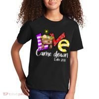 Merry Christmas Love Came Down Luke-211 Thanksgiving Jesus Kids T-Shirt thumb 2