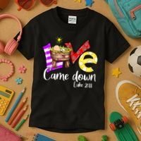 Merry Christmas Love Came Down Luke-211 Thanksgiving Jesus Kids T-Shirt thumb 3