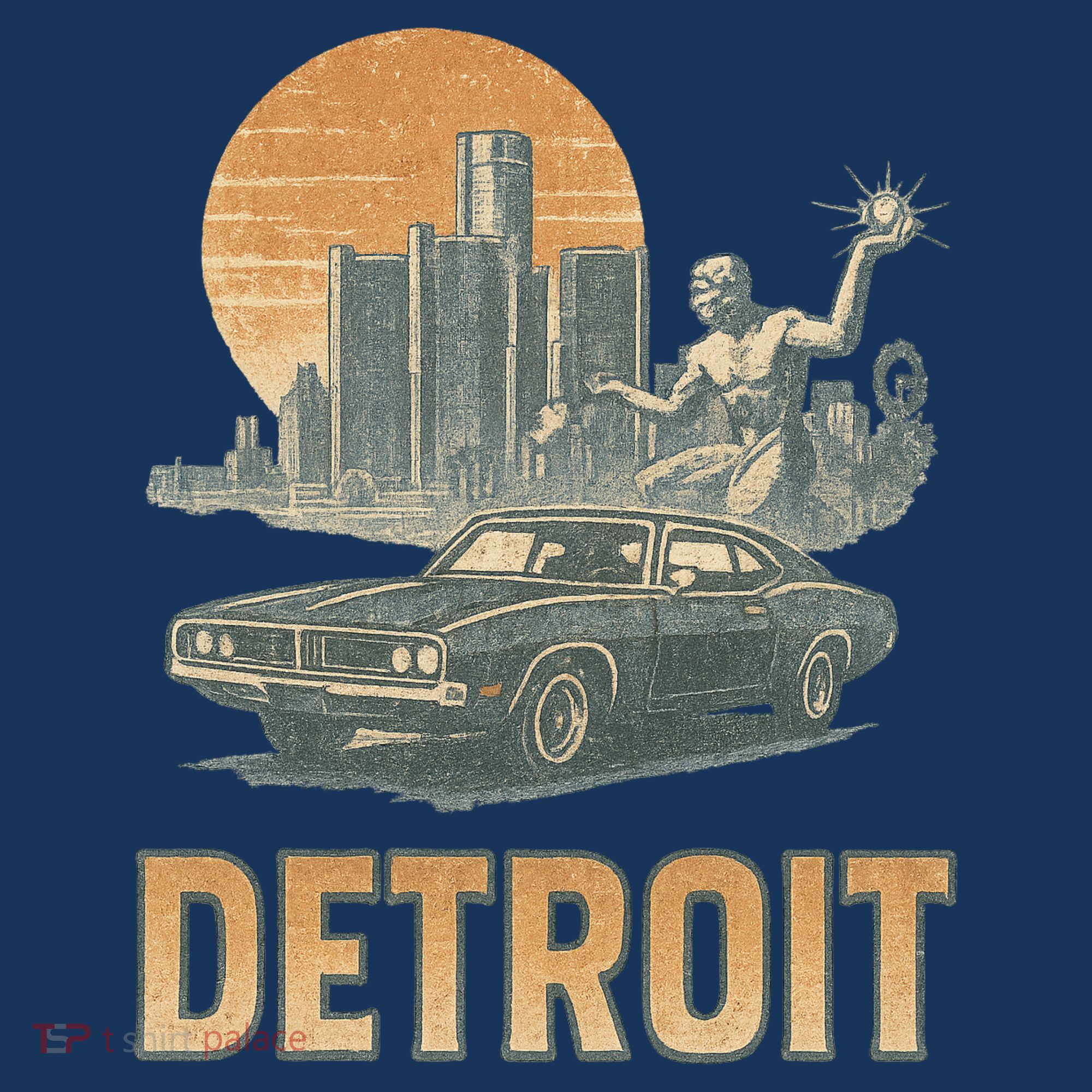 Motor City Legends Detroit Vintage Muscle T-Shirt