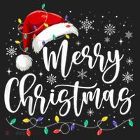 Merry Christmas Lights Red Santa Hat Xmas Family Beanie thumb 2