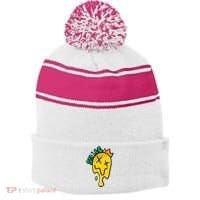 Melting Candle Stripe Pom Pom Beanie thumb 0