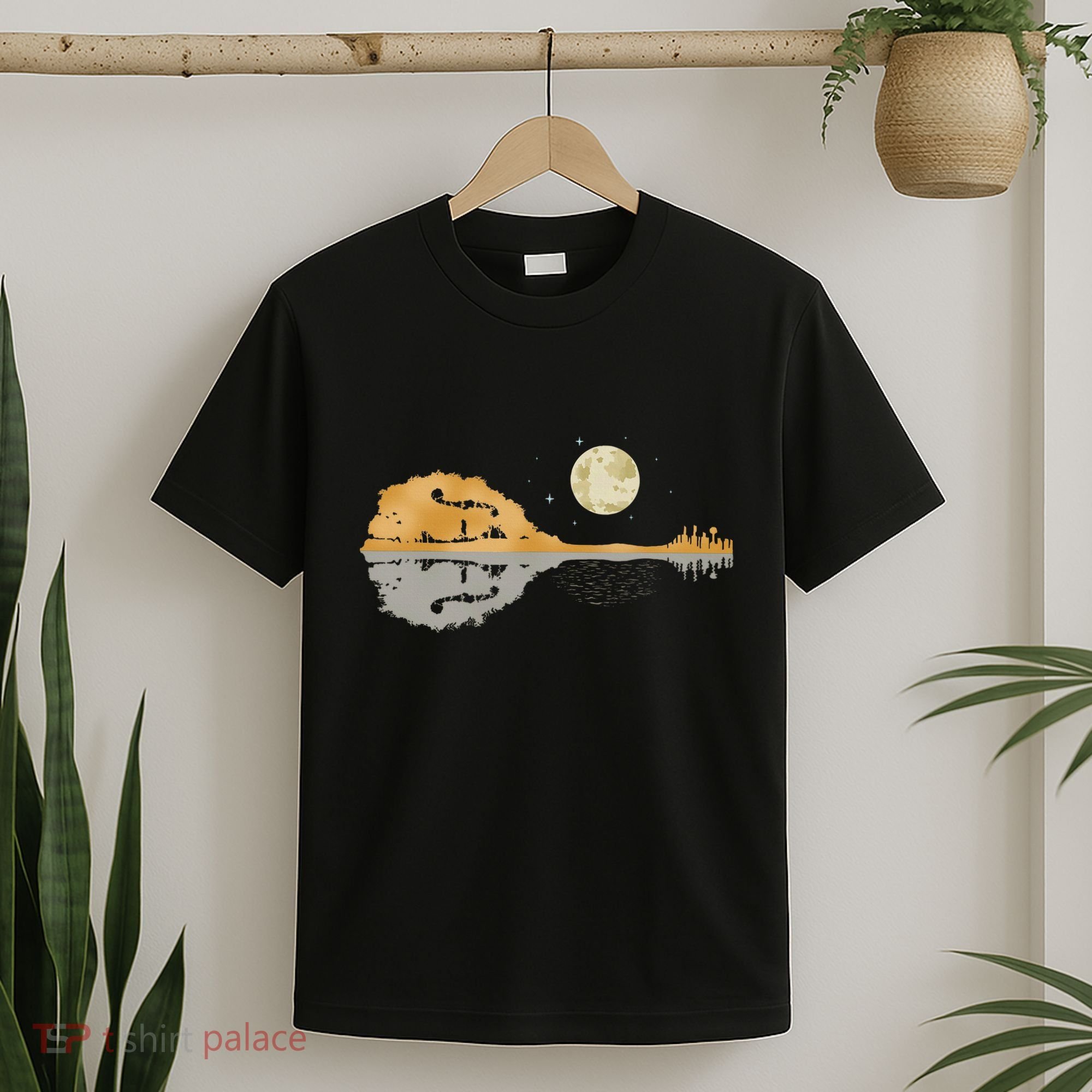 Mandolin Country Music Moon Bluegrass T-Shirt