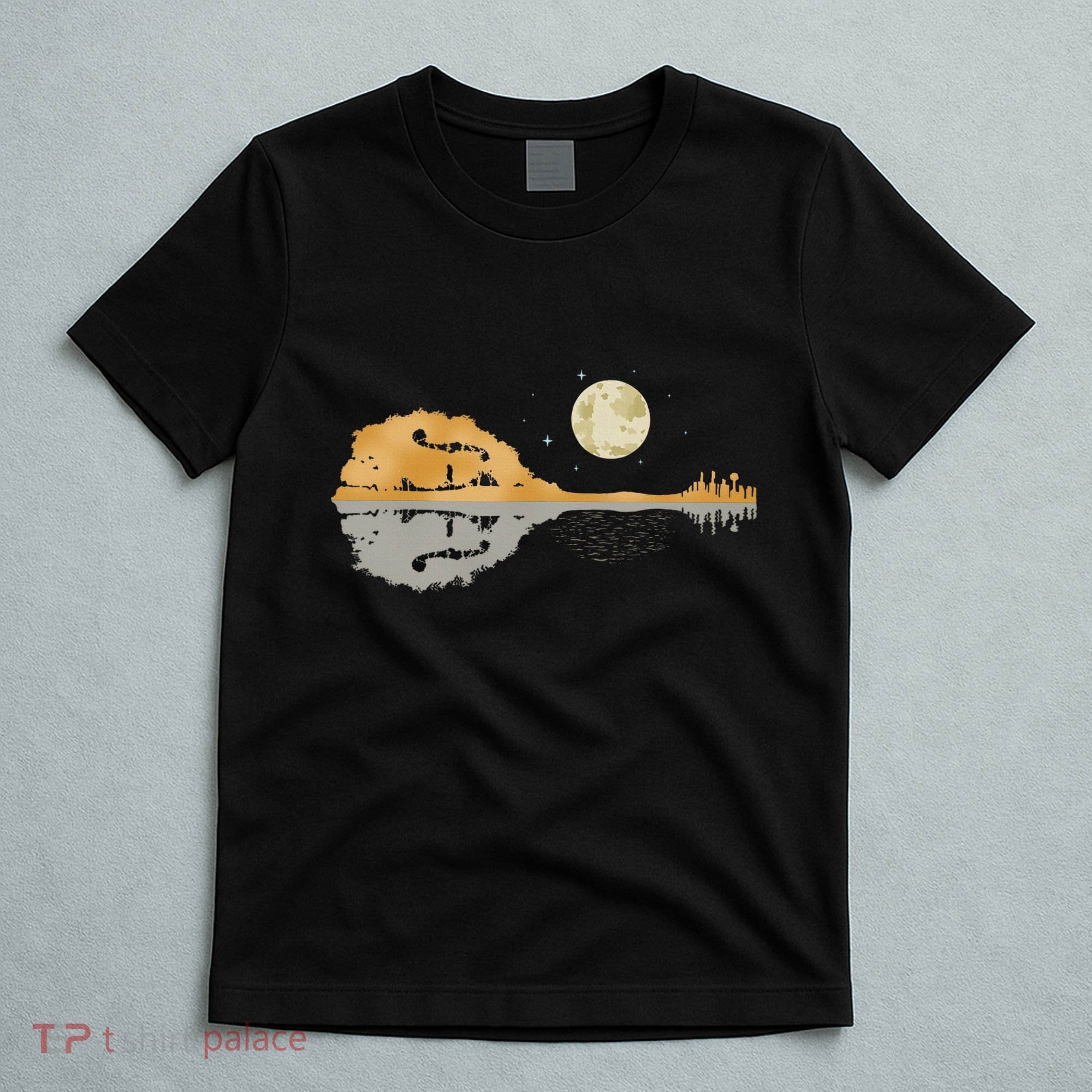 Mandolin Country Music Moon Bluegrass T-Shirt