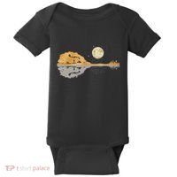 Mandolin Country Music Moon Bluegrass Baby Bodysuit thumb 0
