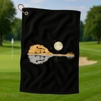 Mandolin Country Music Moon Bluegrass Golf Towel thumb 1