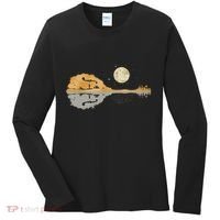 Mandolin Country Music Moon Bluegrass Women's Long Sleeve Shirt thumb 0
