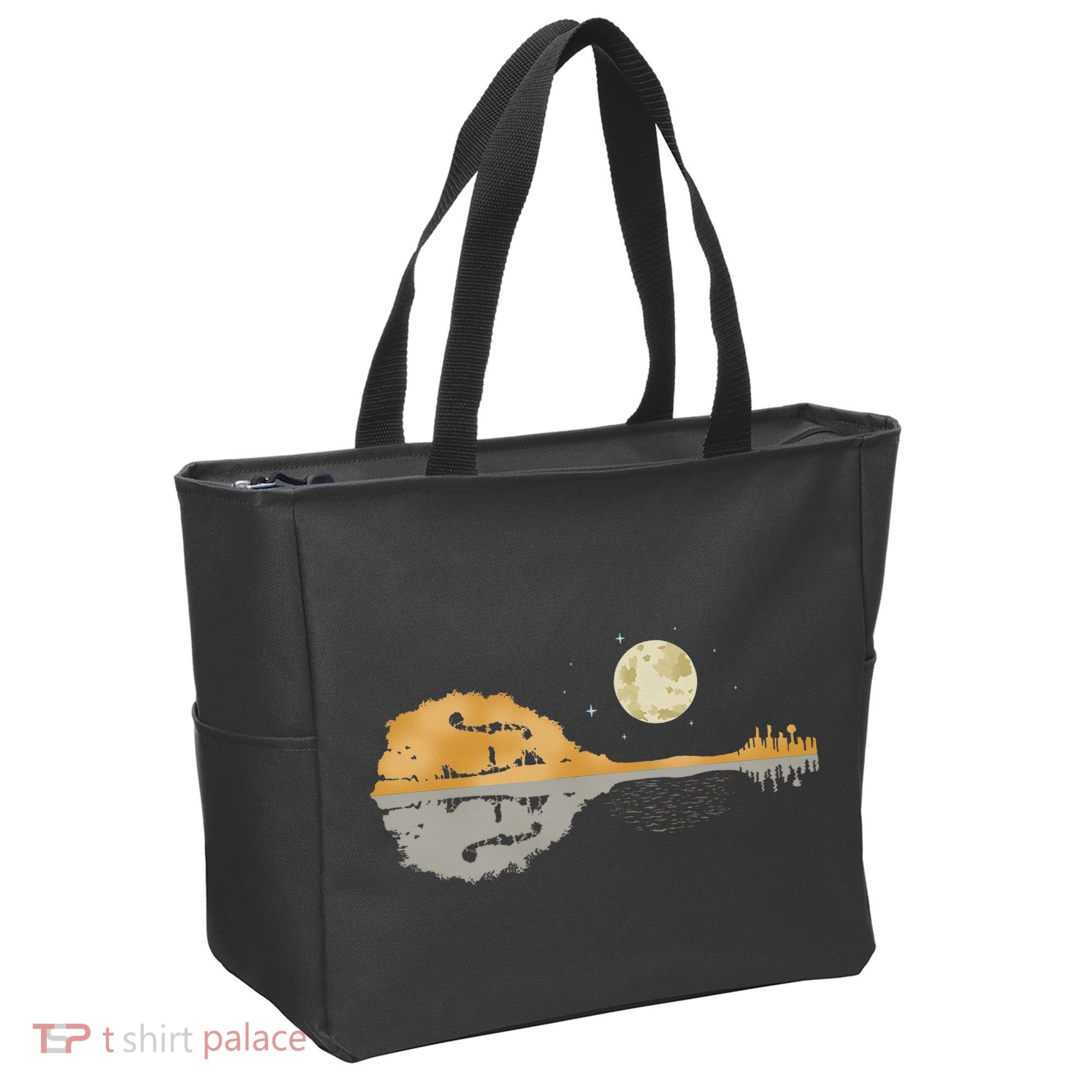 Mandolin Country Music Moon Bluegrass Tote Bag