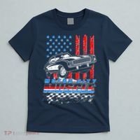 Motor City Muscle American USA Flag Muscle Car Fan T-Shirt thumb 5