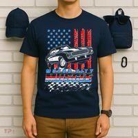 Motor City Muscle American USA Flag Muscle Car Fan T-Shirt thumb 6