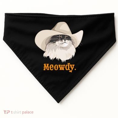 Meowdy Cat Meme USA-Made Doggie Bandana