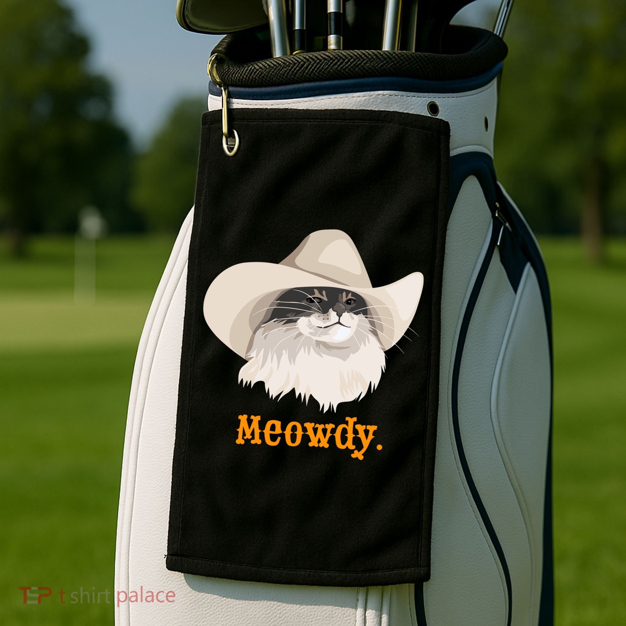 Meowdy Cat Meme Golf Towel