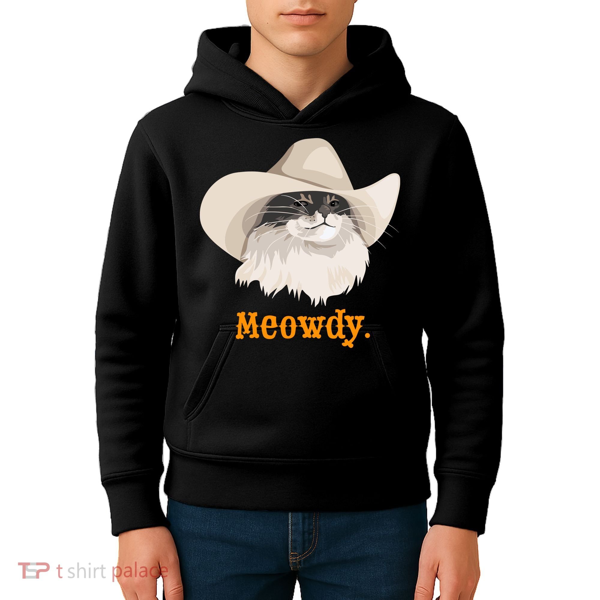 Meowdy Cat Meme Kids Hoodie