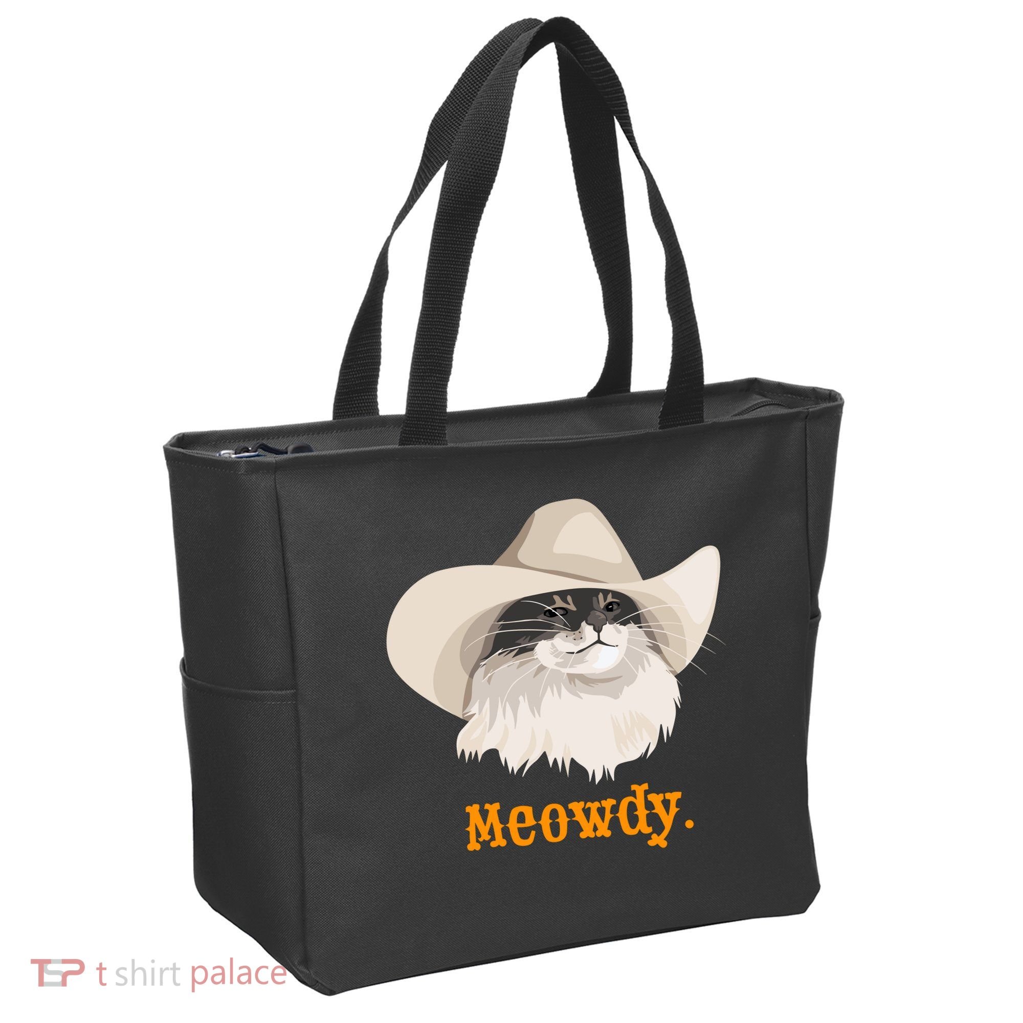 Meowdy Cat Meme Tote Bag