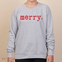 Merry Christmas Minimal Women's Sweatshirt thumb 0