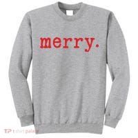 Merry Christmas Minimal Tall Sweatshirt thumb 0