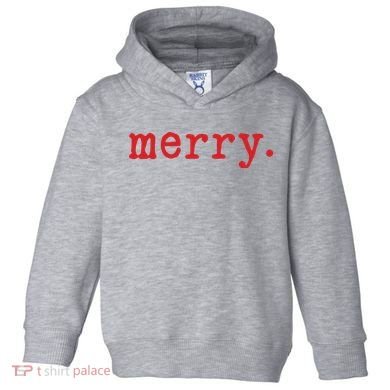 Merry Christmas Minimal Toddler Hoodie