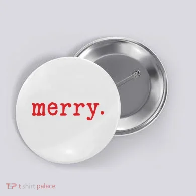 Merry Christmas Minimal Button