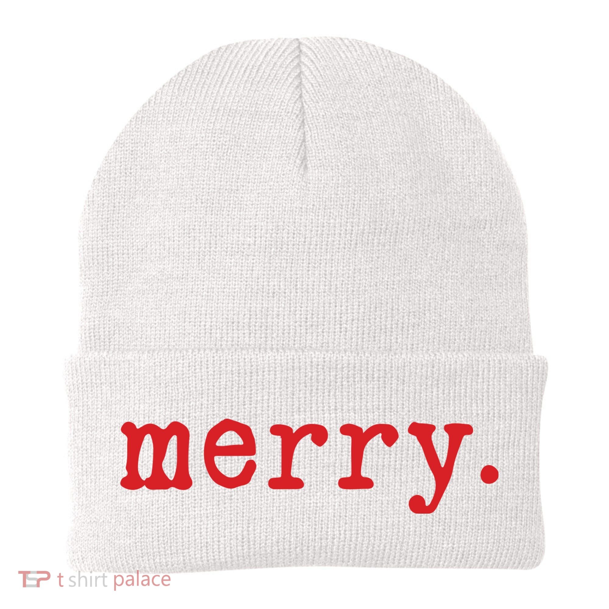 Merry Christmas Minimal Beanie