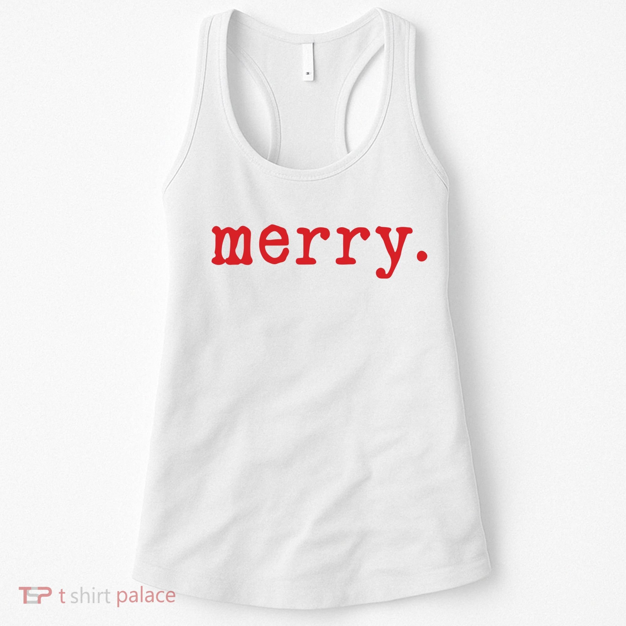 Merry Christmas Minimal Women's Tank Top