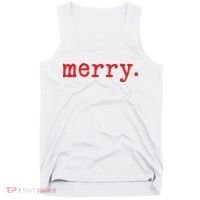 Merry Christmas Minimal Tank Top thumb 0