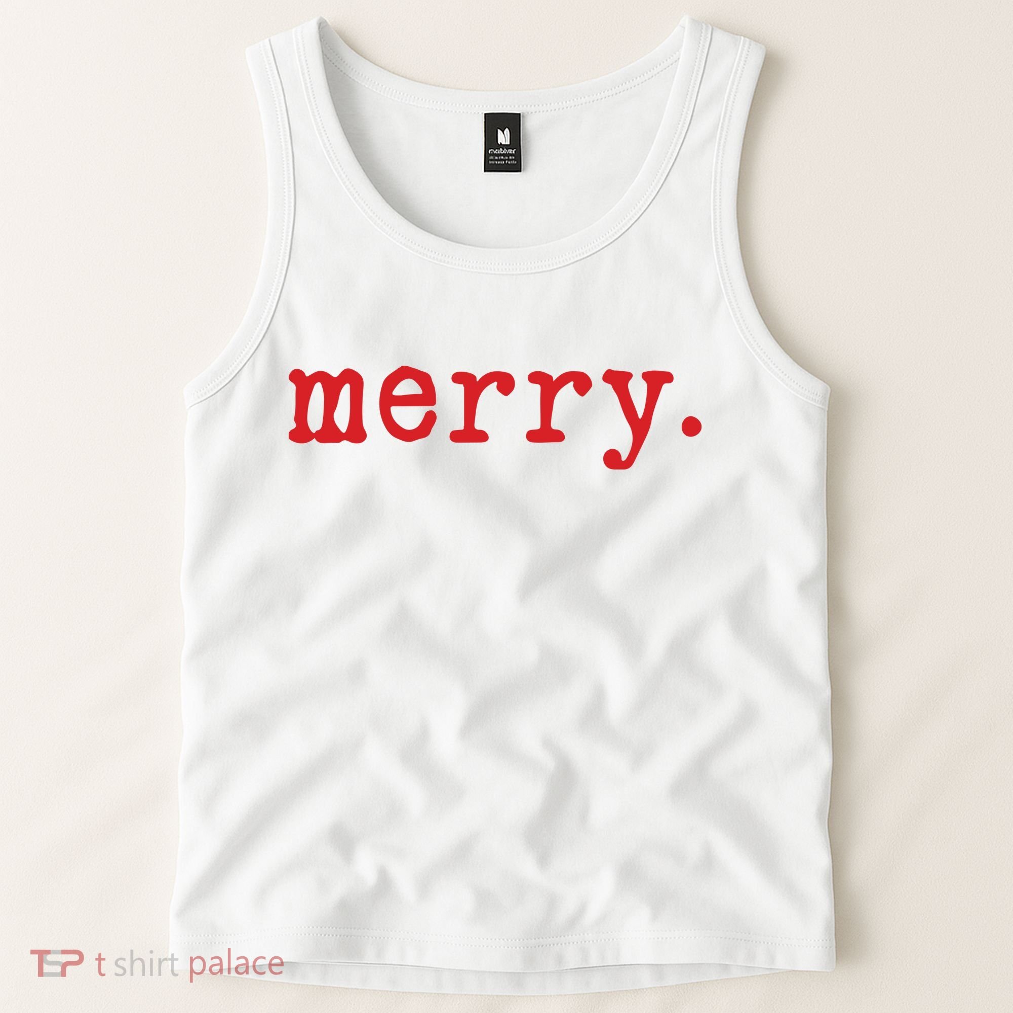 Merry Christmas Minimal Tank Top