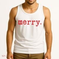 Merry Christmas Minimal Tank Top thumb 3