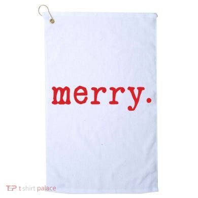 Merry Christmas Minimal Golf Towel