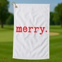 Merry Christmas Minimal Golf Towel thumb 1