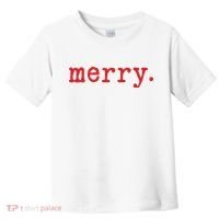 Merry Christmas Minimal Toddler T-Shirt thumb 0